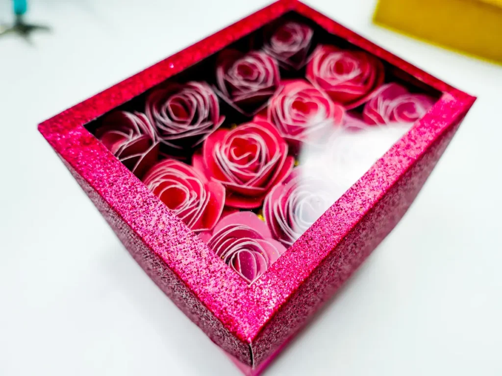 a flower shadowbox with free svg file